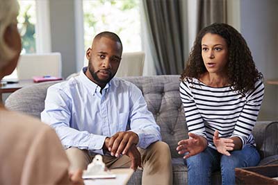 couple goes through mental health counseling
