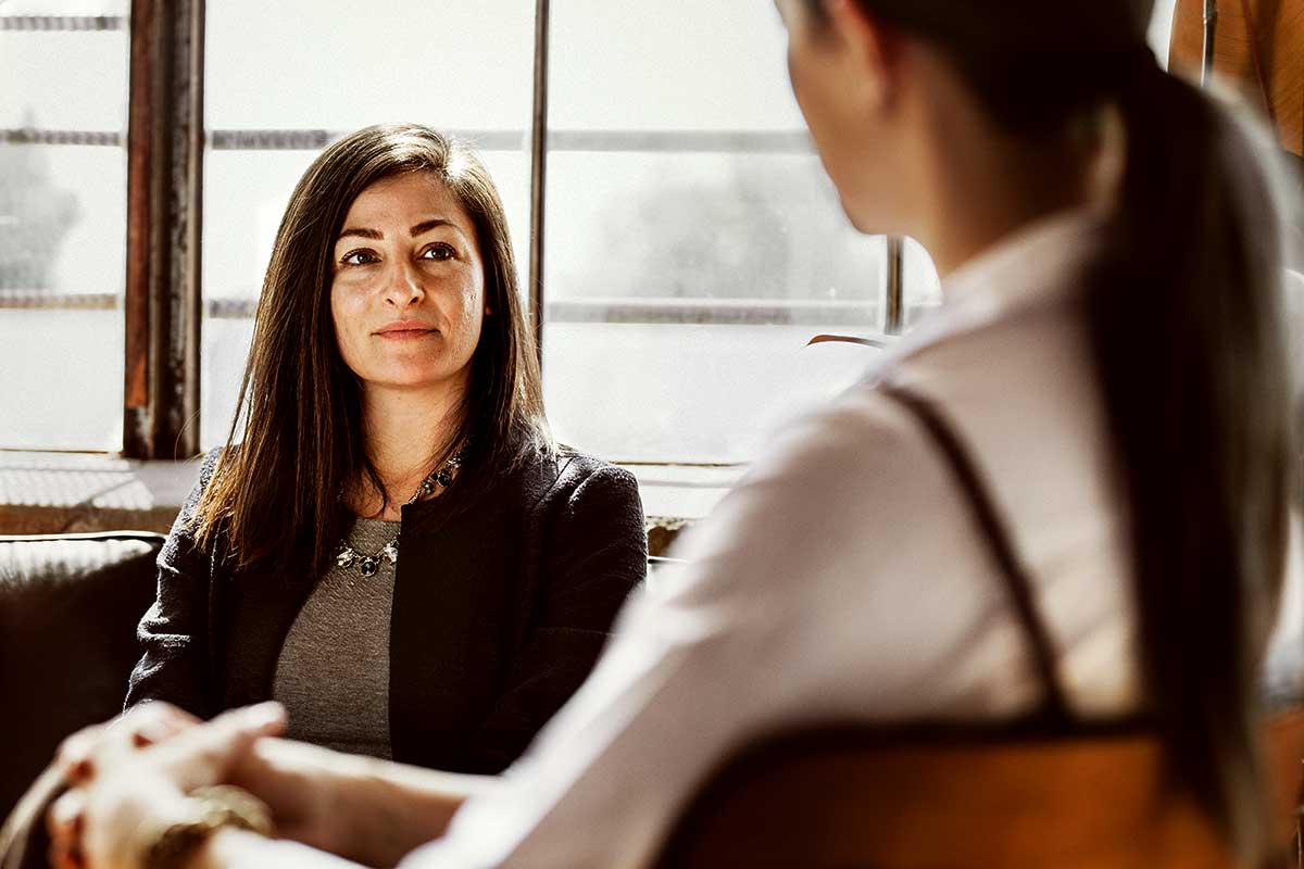 woman gets individual therapy