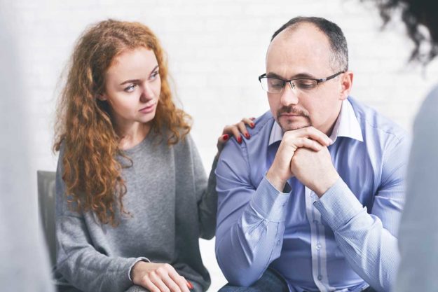 man gets addiction therapies