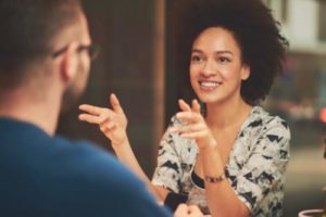 therapist talking to client at Grace Counseling in Texarkana