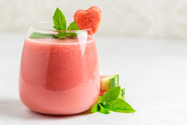 5 Valentine’s Day Mocktails Strawberry flavored mocktail a couple made after discovering Valentine's Day mocktails